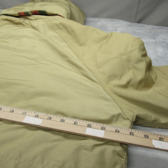 Woolrich‎ Jacket Mens Large Beige Water Resistant Hooded USA Made Parka VTG Rare - Picture 15 of 16